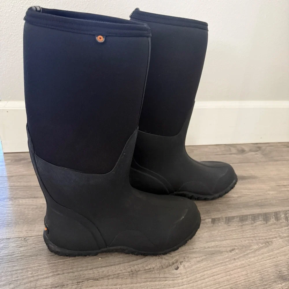 Bogs Classic High Women's 8 Black Neo Tech Waterproof Insulated Snow Rain Boots